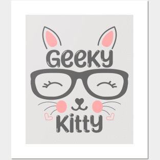 Geeky Kitty Posters and Art